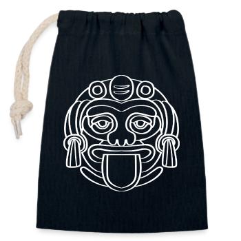 Mayan calendar aztec Inca - Closable cotton gift bag (14x20cm) - navy - Front