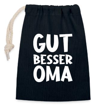 Good Better Grandma - Closable cotton gift bag (14x20cm) - navy - Front