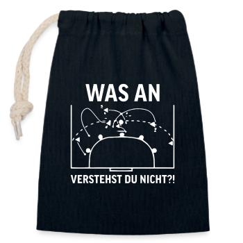 Handballer Trainer Handball Spielzug lustige  - Verschließbarer Geschenkbeutel aus Baumwolle (14x20cm) - Navy - Vorne