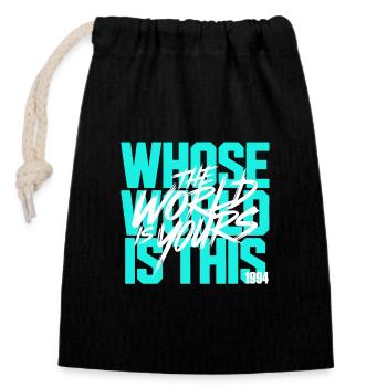Who Owns This World 1994 - Closable cotton gift bag (14x20cm) - black - Front