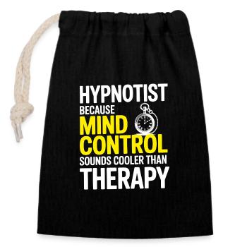 Spécialiste clinique certifié neuro-comportemental - Sac cadeau en coton avec cordon (14 x 20 cm) - noir - Devant