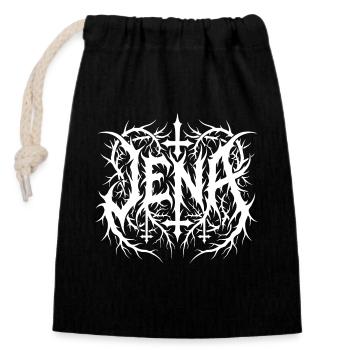 Favorite City Jena – Extreme Metal Logo - Closable cotton gift bag (14x20cm) - black - Front