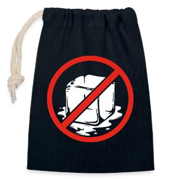 Marche anti-déportation No Symbol Pro-Immigrés - Sac cadeau en coton avec cordon (14 x 20 cm) - bleu marine - Devant