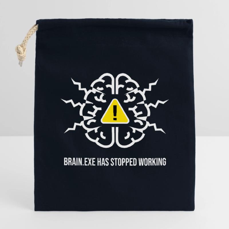 BRAIN.EXE HAS STOPPED WORKING - Brain Failure BL Closable cotton gift bag (14x20cm)