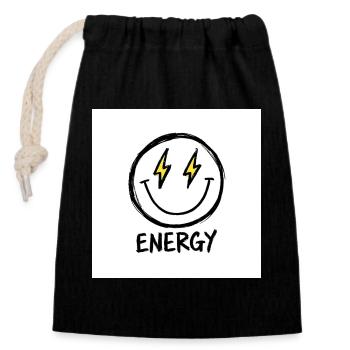 Lightning Smile Energy Tee - Verschließbarer Geschenkbeutel aus Baumwolle (14x20cm) - Schwarz - Vorne