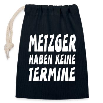 Metzger - Verschließbarer Geschenkbeutel aus Baumwolle (14x20cm) - Navy - Vorne