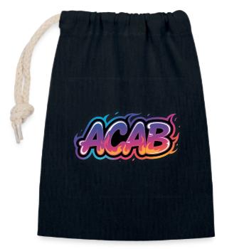 ACAB - Anti-Cops Tee - Closable cotton gift bag (14x20cm) - navy - Front