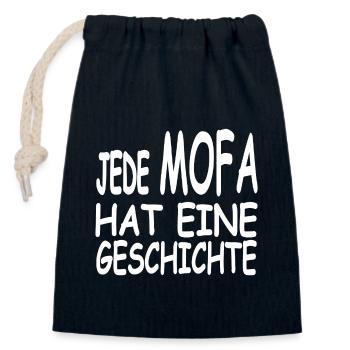 Mofa - Verschließbarer Geschenkbeutel aus Baumwolle (14x20cm) - Navy - Vorne