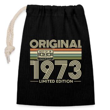 Original 1973 Limited Edition Retro - Sac cadeau en coton avec cordon (14 x 20 cm) - noir - Devant