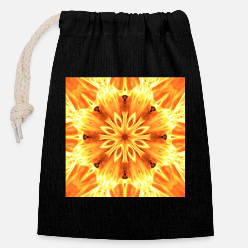 Firestar Kaleidoscope - Sac cadeau en coton avec cordon (14 x 20 cm) - noir