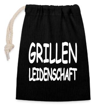 Griller - Sac cadeau en coton avec cordon (14 x 20 cm) - noir - Devant