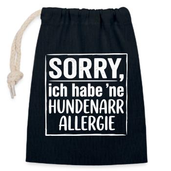Lustiges Hundeshirt, Hundenarr Allergie  - Verschließbarer Geschenkbeutel aus Baumwolle (14x20cm) - Navy - Vorne