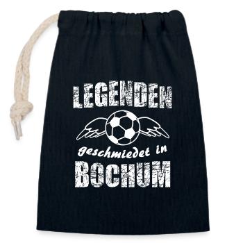 Legends forged in Bochum - Closable cotton gift bag (14x20cm) - navy - Front