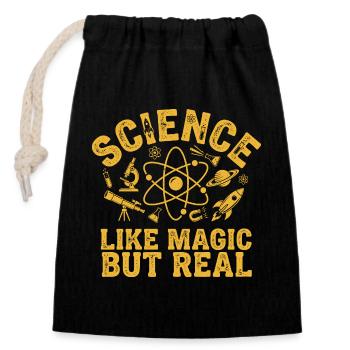 T-shirt scientifique pour les fans de science - Sac cadeau en coton avec cordon (14 x 20 cm) - noir - Devant