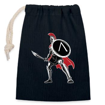 Spartan Sword Shield Maskottchen Spartan Legend - Verschließbarer Geschenkbeutel aus Baumwolle (14x20cm) - Navy - Vorne
