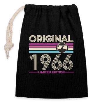 Original 1966 Limited Edition - Closable cotton gift bag (14x20cm) - black - Front