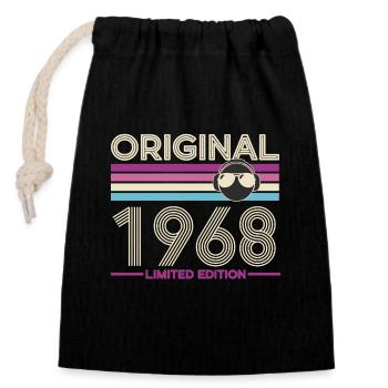 Original 1968 Limited Edition - Closable cotton gift bag (14x20cm) - black - Front