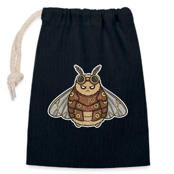 Steampunk Night Moth Rüstung Bronze Zahnräder - Verschließbarer Geschenkbeutel aus Baumwolle (14x20cm) - Navy - Vorne