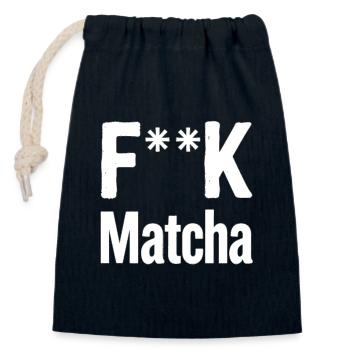 Matcha Rebellion T-shirt - Sac cadeau en coton avec cordon (14 x 20 cm) - bleu marine - Devant