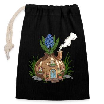 Hyacinth house - Closable cotton gift bag (14x20cm) - black - Front
