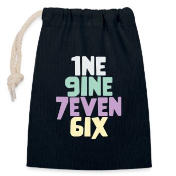 Vintage 1976 - Closable cotton gift bag (14x20cm) - navy - Front