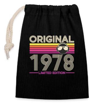 Original 1978 Retro Édition Limitée - Sac cadeau en coton avec cordon (14 x 20 cm) - noir - Devant