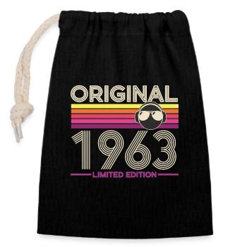 Original 1963 Limited Edition - Closable cotton gift bag (14x20cm) - black - Front