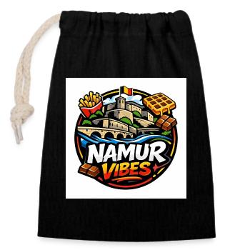 Namur Streetwear Culture Logo – Belgium Urban - Verschließbarer Geschenkbeutel aus Baumwolle (14x20cm) - Schwarz - Vorne