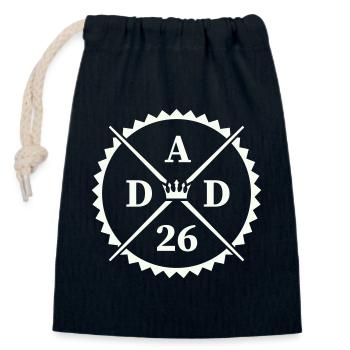 dad_26- - Verschließbarer Geschenkbeutel aus Baumwolle (14x20cm) - Navy - Vorne