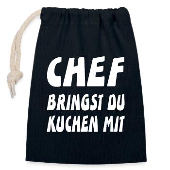 Chef - Verschließbarer Geschenkbeutel aus Baumwolle (14x20cm) - Navy - Vorne