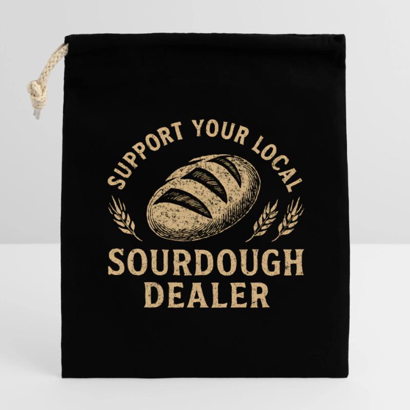 Baking Baker Baker Sourdough Bread Gift Idea Closable cotton gift bag (14x20cm)