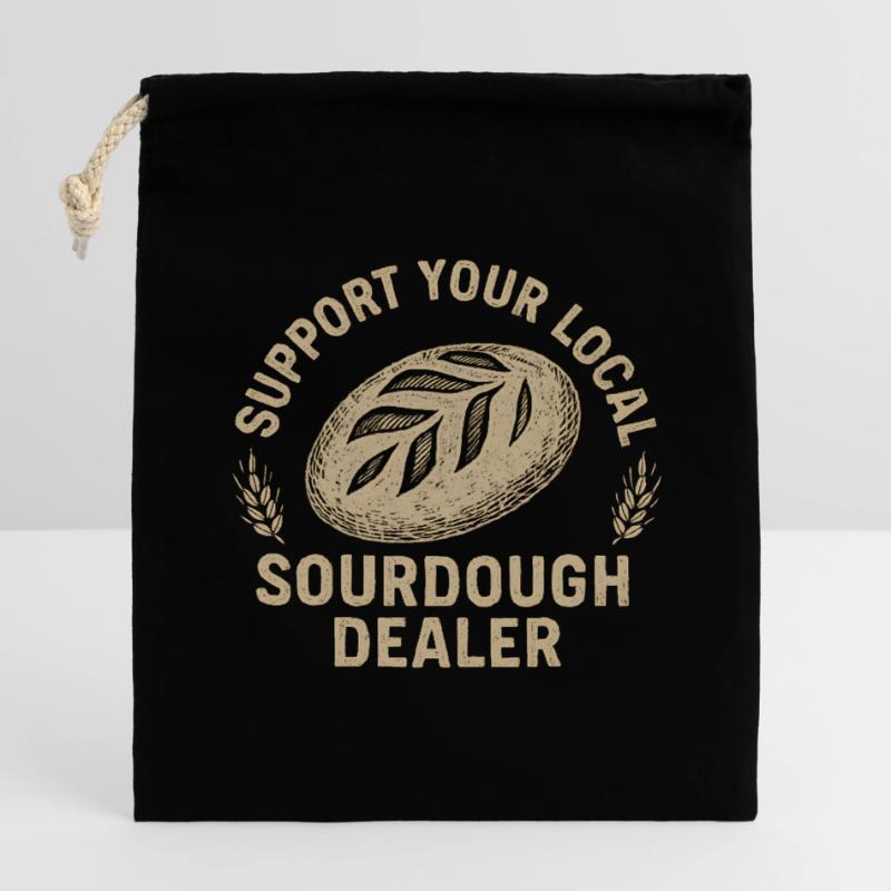 Baking Baker Baker Sourdough Bread Gift Idea Closable cotton gift bag (14x20cm)