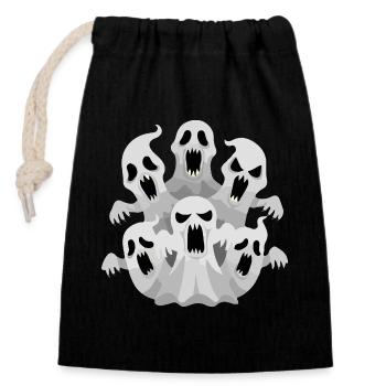 Ghost Pack - Closable cotton gift bag (14x20cm) - black - Front