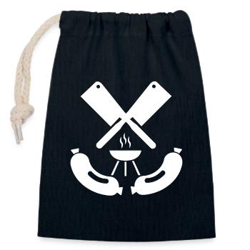 Griller - Sac cadeau en coton avec cordon (14 x 20 cm) - bleu marine - Devant