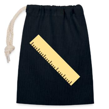 Diagonallineal-Linienkunst - Verschließbarer Geschenkbeutel aus Baumwolle (14x20cm) - Navy - Vorne
