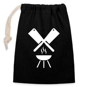 Griller - Sac cadeau en coton avec cordon (14 x 20 cm) - noir - Devant