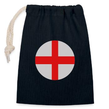 Runde englische Flagge - Verschließbarer Geschenkbeutel aus Baumwolle (14x20cm) - Navy - Vorne