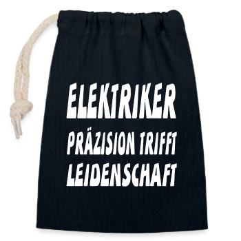Elektriker - Verschließbarer Geschenkbeutel aus Baumwolle (14x20cm) - Navy - Vorne