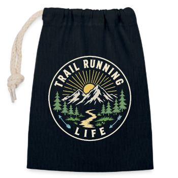 Trailrunning-Leben - Verschließbarer Geschenkbeutel aus Baumwolle (14x20cm) - Navy - Vorne