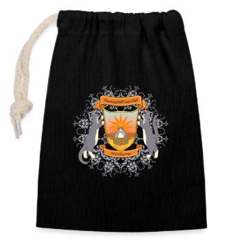 Welcome to Purringstadt  - Closable cotton gift bag (14x20cm) - black - Front