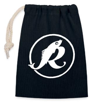 Rostock Fish Combine - Closable cotton gift bag (14x20cm) - navy - Front