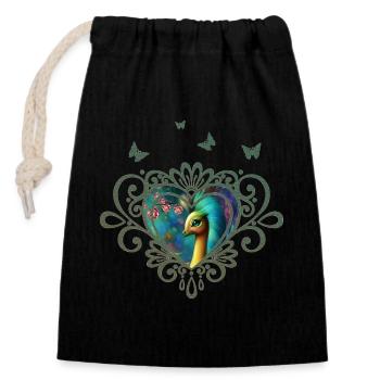 Regardez mon merveilleux animal fantastique - Sac cadeau en coton avec cordon (14 x 20 cm) - noir - Devant