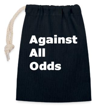 Against All Odds - Closable cotton gift bag (14x20cm) - navy - Front