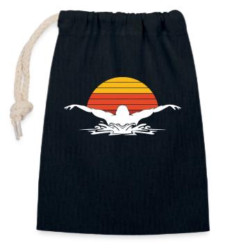 Schwimmer Wassersport - Verschließbarer Geschenkbeutel aus Baumwolle (14x20cm) - Navy - Vorne