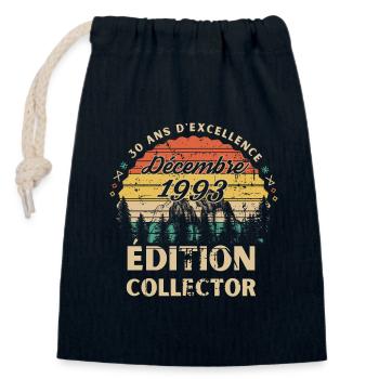 Anniversaire 30ans Décembre 1993 édition collector - Sac cadeau en coton avec cordon (14 x 20 cm) - bleu marine - Devant
