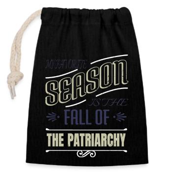 activism gift a womans place statement - Closable cotton gift bag (14x20cm) - black - Front