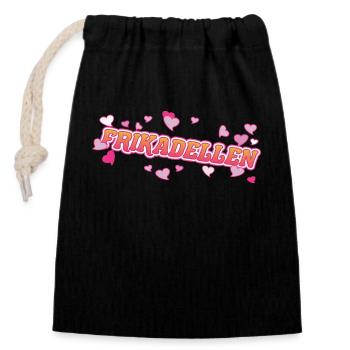Design de boulettes de viande pour le fan de boulettes de viande - Sac cadeau en coton avec cordon (14 x 20 cm) - noir - Devant