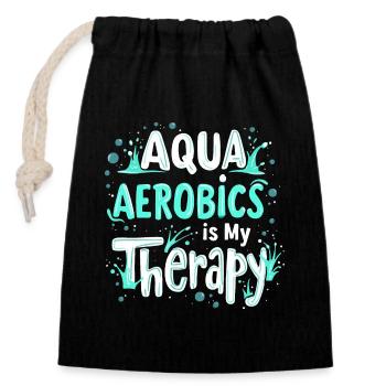 Aqua Aerobic Ist Meine Therapie - Verschließbarer Geschenkbeutel aus Baumwolle (14x20cm) - Schwarz - Vorne