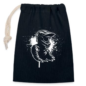 Direct Motocross Statement - Closable cotton gift bag (14x20cm) - navy - Front
