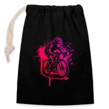 Cleanes Roadbike Artwork für Rennrad - Verschließbarer Geschenkbeutel aus Baumwolle (14x20cm) - Schwarz - Vorne